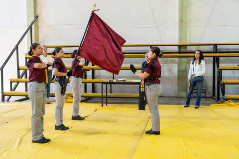 Muestra de Bandas de Guerra y Escoltas de Bandera de Secundarias Federales