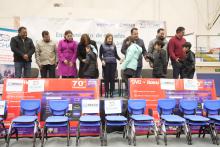 Gracias a la alianza estratégica denominada “Juntos por la Educación”, se entregó equipamiento escolar por un monto superior a los 4 millones de pesos, en beneficio de 14 mil 350 alumnos de 79 escuelas de la región centro-sur del estado.